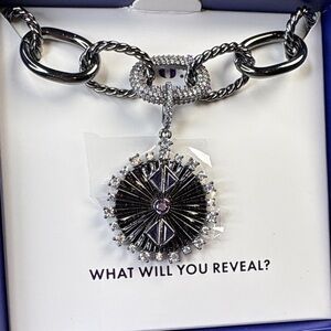 Silver and purple Pendant Necklace